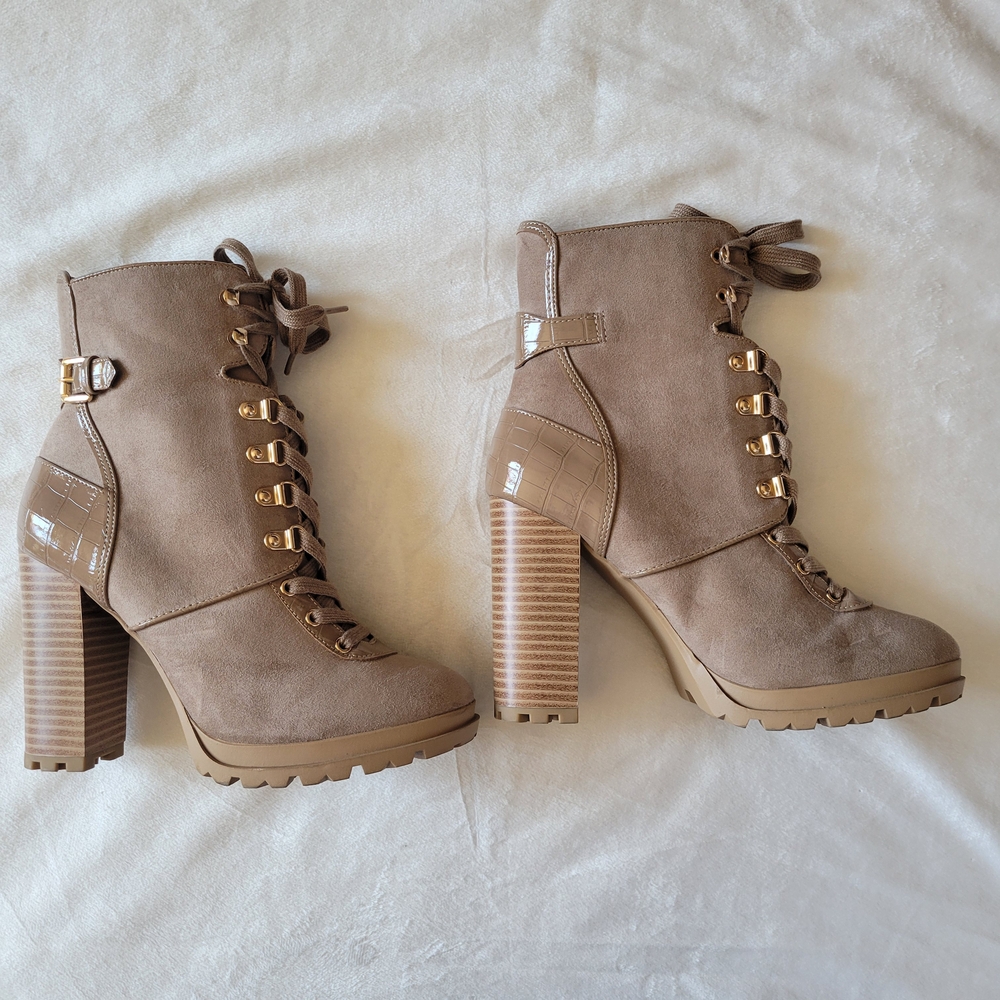 JustFab Shandee Harness Ankle Boots